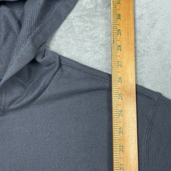 Gap Mens Small Dark Gray Hoodie Pullover Sweatshirt Cotton Blend a0964 - Picture 3 of 7